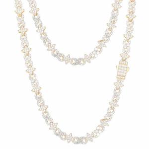 Chaîne cubaine étoile infinie de haute qualité 8 mm en or jaune massif 10 carats avec diamants de laboratoire, personnalisée, style hip-hop glacé - Product Image 2