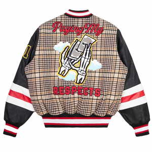 Vestes de baseball de style streetwear pour hommes, patchs personnalisés, broderie personnalisée en gros - Product Image 5