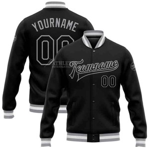 2025 chaqueta de béisbol universitaria informal con bordado de mangas de cuero con logotipo personalizado para hombre, chaquetas de hombre con nombre del equipo Letterman OEM - Product Image 1