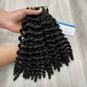 Prix d'usine Extensions de cheveux vierges à trame bouclée Paquets de cheveux humains vietnamiens à double tirage - Product Image 4