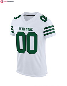 Fabricants de maillots de football américain classique personnalisés maille respirante sublimation chemises de football de rue maillot d'équipe - Product Image 2