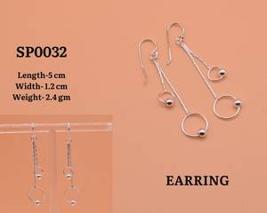 Boucles d'oreilles pendantes en plaqué or en argent sterling 925 Bijoux de mariage et de fête à la mode Cadeau parfait pour les femmes - Product Image 2