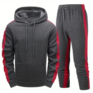 Ensembles de survêtements à capuche pour hommes pullover grande taille hiver couleur unie et motif survêtement hommes vente en gros - Product Image 1