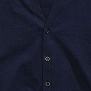 High Quality Custom Logo Button Decoration <b>Men's</b> Women's <b>V</b>-<b>Neck</b> Knitted Cardigan <b>Sweater</b> Wholesale for Fall Winter Casual Style - Product Image 4