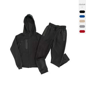 Vente en gros de joggings et de survêtements pour adultes avec fermeture éclair personnalisée, couleur contrastée disponible - Product Image 2