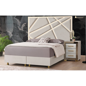 Lit rembourré en tissu capitonné moderne Lotto, grand format, base élégante pour la maison, les entreprises, les appartements, marque Athome - Product Image 2