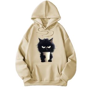 2025 Otoño/Invierno Simple Casual Sudadera con capucha Top de mujer Abrigo de color sólido Ropa de calle con personalidad - Product Image 6