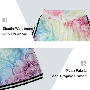 Shorts de basketball personnalisés Production rapide directe en usine disponible pour les tournois, les collèges et les camps - Product Image 4