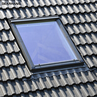 Fenêtre de toit manuelle à ventilation, fenêtre à auvent, cadre en aluminium, double vitrage en verre trempé pour grenier, sous-sol, projet de villa