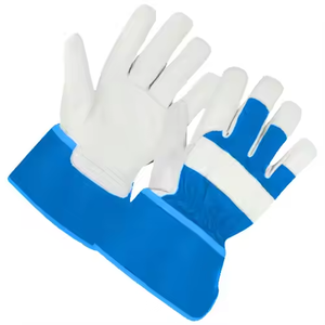 Gants de sécurité en cuir de vachette grain de cuir de vachette robuste de haute qualité Équipement de construction de protection pour les mains et les bras - Product Image 3
