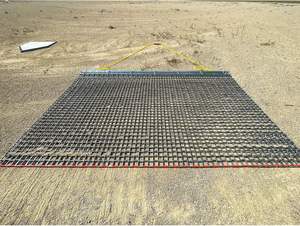 Alfombrilla de arrastre de metal plateado para béisbol y softbol, nivelación de campo resistente con cuerda de remolque para tracción manual o de vehículos - Product Image 3