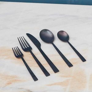 Sleek and <b>slim</b> stainless steel metal cutlery set with <b>mirror</b> finish handles for hotels homes and cafes use - Product Image 4