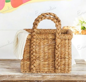 Nuevo bolso bohemio de moda respetuoso con el medio ambiente hecho a mano ratán bambú bolso de playa bolso de hombro con asa - Product Image 5