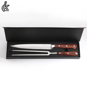 Manche en bois couteau et fourchette ensemble 2pcs ensemble BBQ couteau à découper ensemble - Product Image 6