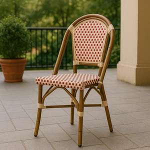 Silla de comedor de ratán cómoda de alta calidad, diseño minimalista para uso interior/exterior para sala de estar de Hotel de granja - Product Image 1