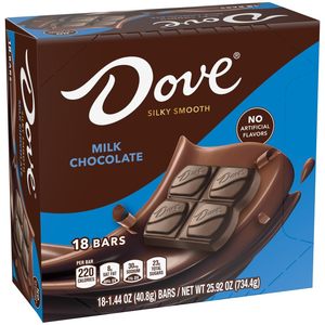 DOVE <b>Chocolates</b> <b>Individually</b> <b>Wrapped</b> Bulk Full Size Candy Bars, Milk <b>Chocolate</b>, 1.44 Ounce (18 Pack) - Product Image 2