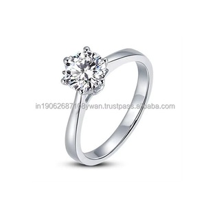 Anillo de compromiso de moissanita de lujo Corte princesa Plata de ley Piedra preciosa brillante Mujeres Joyería nupcial Regalo único para el precio de exportación - Product Image 2