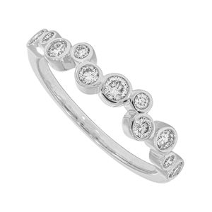 Bague pour femme avec un design unique en forme de bulle de diamant rond - Product Image 2