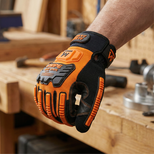 Gants de sécurité anti-impact en coton/spandex personnalisés, anti-vibration, pour mécaniciens pétroliers et gaziers, usage industriel intensif - Product Image 2