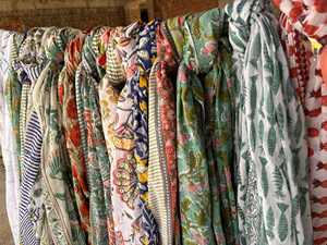 Pareos indio de algodón con estampado de bloques hechos a mano a precio barato para mujer, bufandas largas para cubrir Bikini - Product Image 2