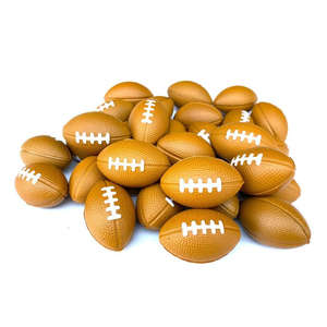 Pelota antiestrés personalizada con forma de fútbol de Rugby de Material PU, pelota antiestrés personalizada para promoción - Product Image 1