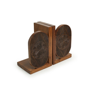 Premium Quality Wood Made Book Support Bookends New Designed <b>Table</b> <b>Top</b> <b>Decorative</b> Wooden Bookends Reasonable Price - Product Image 2