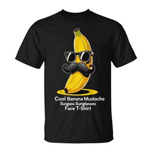 T-shirt Promozionale con Faccia di Banana e Occhiali da Sole - T-shirt Divertente con Frutta sul Viso - Product Image 2