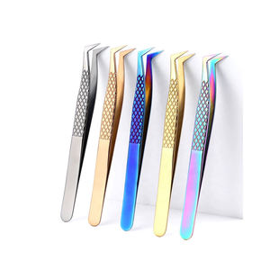 Pinzas de Acero Inoxidable de Alta Calidad con Punta Puntiaguda para Extensión de Pestañas, Herramientas de Precisión para Perfeccionar las Pestañas, Color Gris - Product Image 5