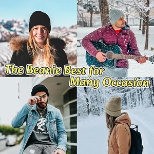 หมวกบีนนี่น้ำหนักเบาออกแบบได้ตามต้องการใส่สบายหมวกถักสำหรับฤดูหนาว - Product Image 6