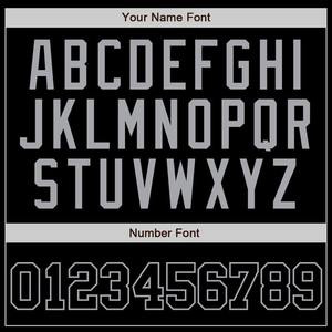 Maillot de baseball authentique noir gris à fines rayures noir-gris personnalisé - Product Image 4