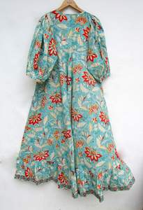 Casual <b>Dresses</b> Women <b>Knee</b>-<b>Length</b> 100% Cotton Washable Button Vintage <b>Summer</b> Clothing Custom Apparels Sets - Product Image 2