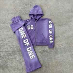 Conjunto de Sudadera y Pantalones Deportivos para Hombre, Estilo Vintage, Lavado Ácido, Diseño Desgastado, Impresión Digital, Unisex - Product Image 5