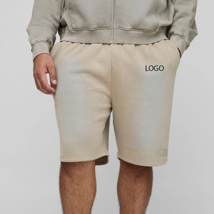 Shorts en jersey décontractés et amples pour hommes, en coton, avec taille élastique réglable et respirant, tenue décontractée 2026 - Product Image 1