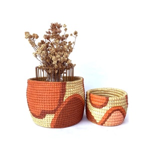 Jardinières d'herbe Moonj double couleur naturelles indiennes faites à la main au prix de gros directement de l'usine indienne - Product Image 1