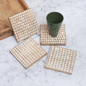 Sous-verres ronds en bois d'acacia, sous-verres en noyer, sous-verres en bois de hêtre pour tasses à café, tapis et coussinets 2026, vente en gros directe usine - Product Image 3