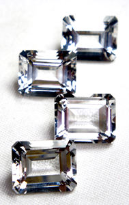 พลอยบุษราคัมสีขาวธรรมชาติคุณภาพสูงอัญมณีบำบัดหลวมเจียระไนแบบเหลี่ยมเพชรพลอยขายส่งสำหรับการตั้งค่าเครื่องประดับจำนวนมาก - Product Image 3