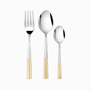 Juego de Cubiertos Personalizables de Acero Inoxidable Ecológico, Plateado y Pulido, Duradero, Seguro para Alimentos, para Bodas - Product Image 1