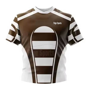 Meilleures ventes : Uniforme de rugby confortable et respirant, haute qualité, 100 % polyester, manches courtes, promotion exceptionnelle - Product Image 4