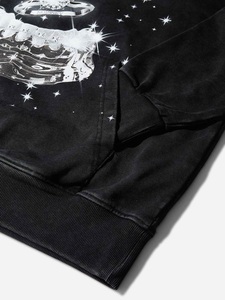 เสื้อฮู้ดผ้าซักลายกรดสำหรับทุกเพศเสื้อมีฮู้ดปักโลโก้ได้ตามต้องการ - Product Image 4