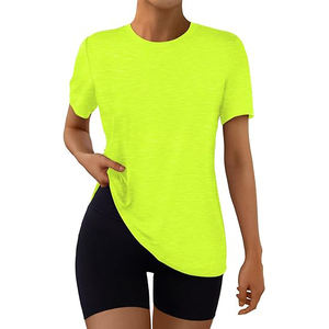 Camiseta para Mujer, Fibra Transpirable, Capa Suave, Textura Aireada, Flexible, Moldeadora, Flujo de Aire Constante, Ligera, Cómoda para Uso Diario al Aire Libre - Product Image 3