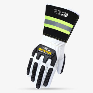 Original Skatiq SG-7016 Premium Grain Gant en peau de chèvre 5 manchettes Protection contre les coupures Anti-Vibration Nylon Doublure Construction Soudage TPR - Product Image 2