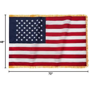 Drapeau américain de 4' x 6' avec étoiles brodées et bandes cousues, drapeau américain robuste pour l'extérieur, en nylon - Product Image 5