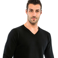 Pull-over élégant italien pour homme V Man, hypoallergénique, col roulé classique, tissu en caséine fine, tricoté pour la saison hivernale