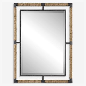Espejo de pared rectangular de hierro negro óxido hogar hotel apartamento sala de estar dormitorio pasillo decoración de pared espejo de tocador - Product Image 1