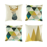 Ensemble de coussins décoratifs de qualité supérieure, personnalisés avec un logo imprimé, motif de feuilles, 100% coton biologique, pour la maison, l'hôtel, le Nouvel An