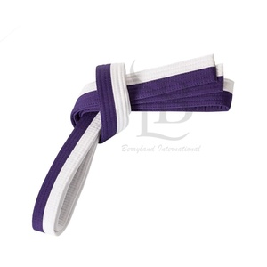 Cinturones de lucha de Karate de Color sólido liso, novedad en material de algodón, ropa de artes marciales, cinturones de Karate OEM personalizables, precio barato - Product Image 4