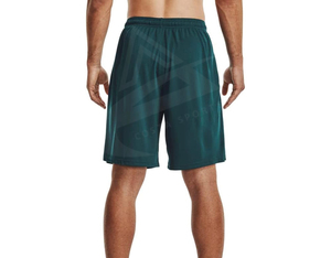 Pantalones cortos deportivos en blanco de malla para hombre con logotipo personalizado, pantalones cortos de chándal de malla de verano para hombre - Product Image 3