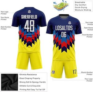 Dernière conception 100% polyester uniforme de football nouveau style adultes professionnel logo personnalisé séchage rapide respirant de haute qualité - Product Image 3