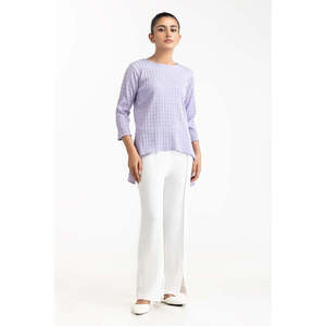 เสื้อป๊อปลินสีม่วงรุ่นพื้นฐาน WM-KTP23-108 คุณสมบัติระบายอากาศได้ดี - Product Image 4