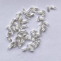 Connecteurs de finition à sertir pour cordon en cuir plaqué argent sterling 925 de 3 mm, pour la création de bijoux et la fabrication de colliers